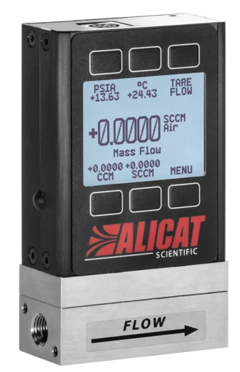 Alicat mass flow meter with monochrome display