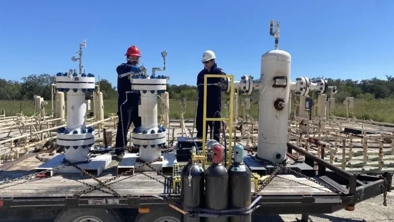 Framergy process setup for methane purification using an Alicat CODA Coriolis mass flow meter.