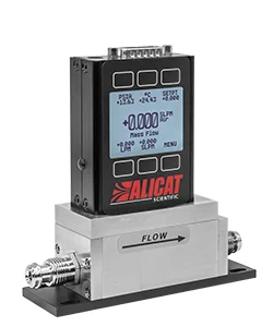 Mass flow controller for SEMI vacuum applications