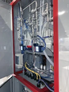 Alicat mass flow controllers inside of a Ludlow test stand.