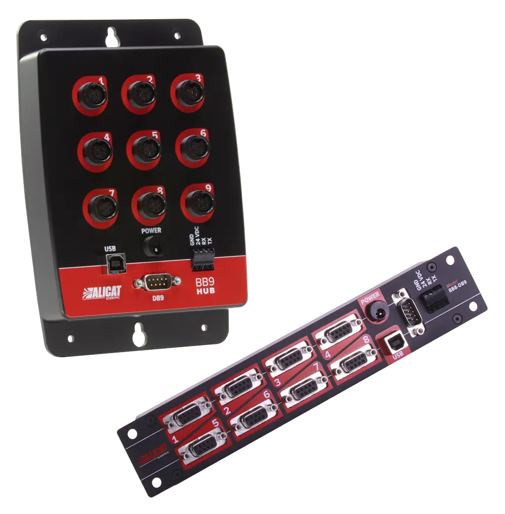 multi-drop breakout boxes for power and control of Alicat instruments